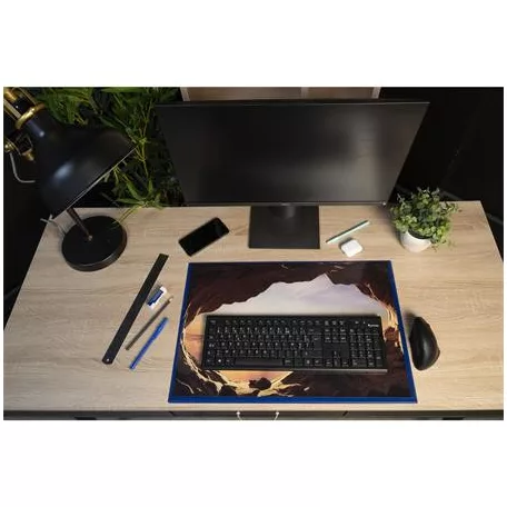 EXACOMPTA Könyökalátét, PVC, 375x575 mm, EXACOMPTA "KreaCover®", kék
