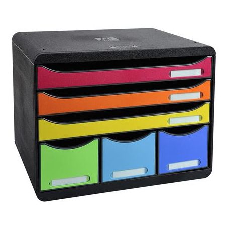 EXACOMPTA Irattároló, műanyag, 6 fiókos, EXACOMPTA "Store-Box Maxi Iderama®"