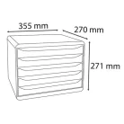 EXACOMPTA Irattároló, műanyag, 5 fiókos, EXACOMPTA "Big-Box Plus Horizon Iderama"