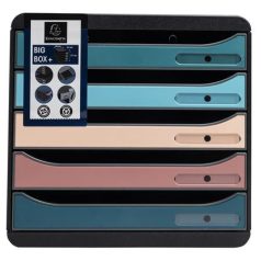   EXACOMPTA Irattároló, műanyag, 5 fiókos, EXACOMPTA "Big-Box Plus Skandi Iderama"