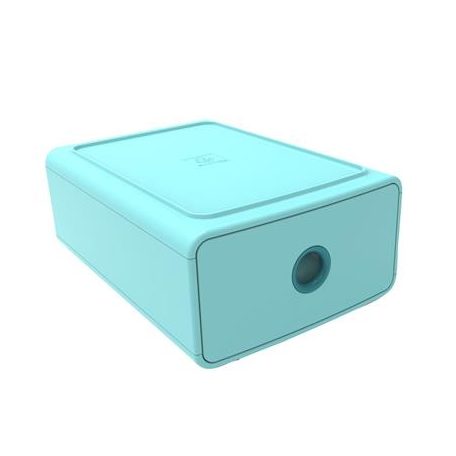 EXACOMPTA Irattároló, műanyag, 1 fiókos, EXACOMPTA "Skandi", jégkék