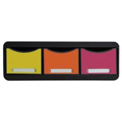   EXACOMPTA Irattároló, műanyag, 3 fiókos, EXACOMPTA "Iderama® "Toolbox", fekete