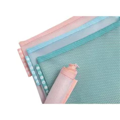   EXACOMPTA Rendszerező tasak, cipzáras, hálós, A5, EXACOMPTA "Chromaline Pastel", vegyes színek