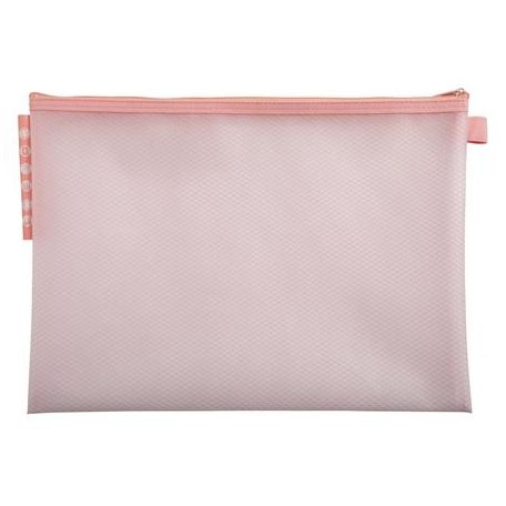 EXACOMPTA Rendszerező tasak, cipzáras, hálós, A4, EXACOMPTA "Chromaline Pastel", vegyes színek