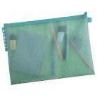 EXACOMPTA Rendszerező tasak, cipzáras, hálós, A4, EXACOMPTA "Chromaline Pastel", vegyes színek