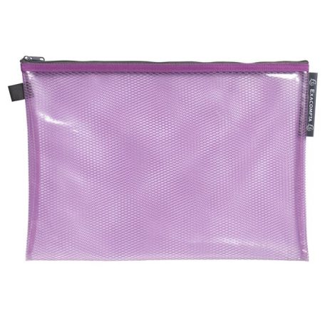 EXACOMPTA Rendszerező tasak, cipzáras, hálós, A4, EXACOMPTA "Pop'NCo", vegyes