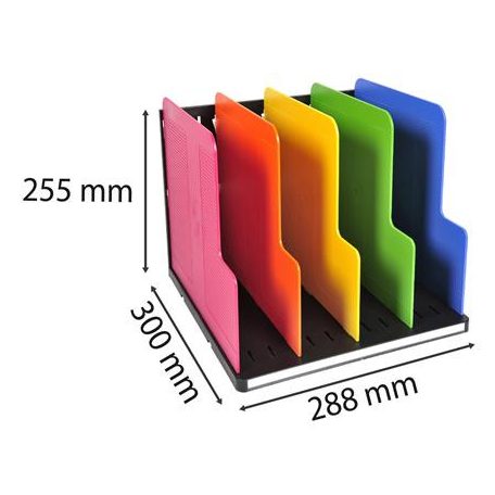 EXACOMPTA Dokumentum szortírozó, műanyag, 4 részes, álló, EXACOMPTA "Modulotop Iderama®", színes