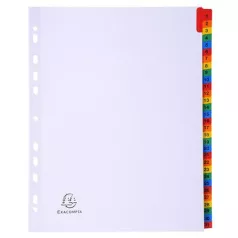 EXACOMPTA Regiszter, karton, A4+, 1-31, EXACOMPTA, fehér