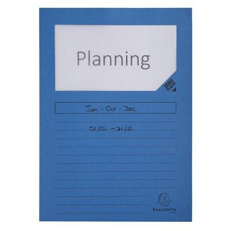 EXACOMPTA Mappa, ablakos, karton, EXACOMPTA "Forever®", fényes kék