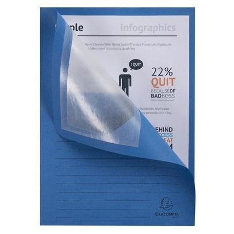 EXACOMPTA Mappa, ablakos, karton, EXACOMPTA "Forever®", fényes kék