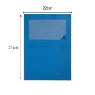 EXACOMPTA Mappa, ablakos, karton, EXACOMPTA "Forever®", fényes kék