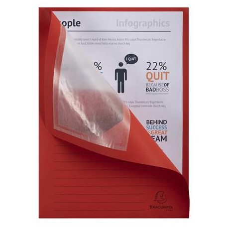 EXACOMPTA Mappa, ablakos, karton, EXACOMPTA "Forever®", piros