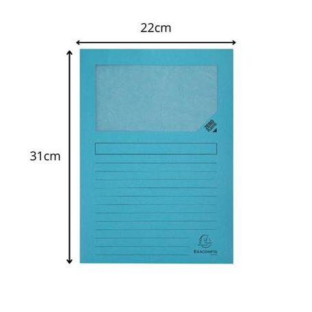 EXACOMPTA Mappa, ablakos, karton, EXACOMPTA "Forever®", kék