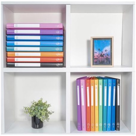 EXACOMPTA Gyűrűs könyv, 4 gyűrű, 20 mm, A4, PP, címkével, EXACOMPTA, fehér