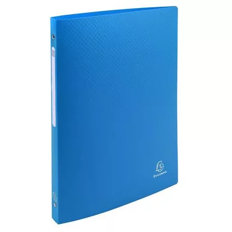 EXACOMPTA Gyűrűs könyv, 4 gyűrű, 20 mm, A4, PP, címkével, EXACOMPTA, kék