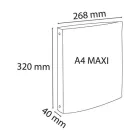 EXACOMPTA Gyűrűs könyv, 4 gyűrű, 40 mm, A4, PP, EXACOMPTA, fekete