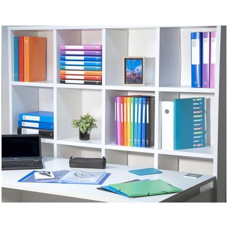 EXACOMPTA Gyűrűs könyv, 4 gyűrű, 40 mm, A4, PP, EXACOMPTA, piros