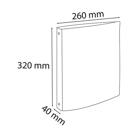 EXACOMPTA Gyűrűs könyv, 4 gyűrű, 40 mm, A4, karton, EXACOMPTA, fekete