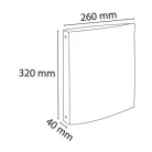 EXACOMPTA Gyűrűs könyv, 4 gyűrű, 40 mm, A4, karton, EXACOMPTA "Iderama", piros