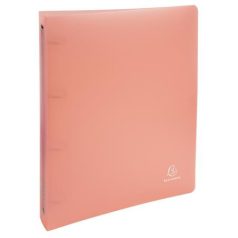   EXACOMPTA Gyűrűs könyv, 4 gyűrű, 40 mm, A4, PP, EXACOMPTA, pasztell korall