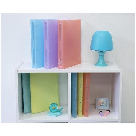 EXACOMPTA Gyűrűs könyv, 4 gyűrű, 40 mm, A4, PP, EXACOMPTA, pasztell sárga