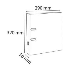 EXACOMPTA Iratrendező, 50 mm, A4, PVC, EXACOMPTA, fekete