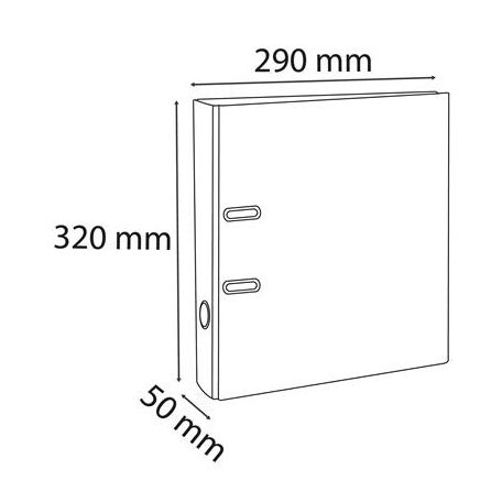 EXACOMPTA Iratrendező, 50 mm, A4, PVC, EXACOMPTA, fehér