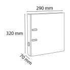EXACOMPTA Iratrendező, 70 mm, A4, PVC, EXACOMPTA, szürke
