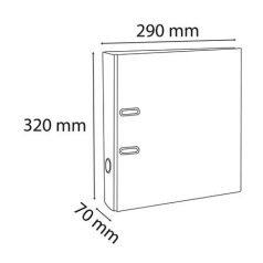 EXACOMPTA Iratrendező, 70 mm, A4, PVC, EXACOMPTA, piros