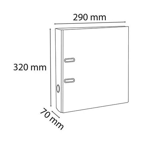 EXACOMPTA Iratrendező, 70 mm, A4, PVC, EXACOMPTA, piros