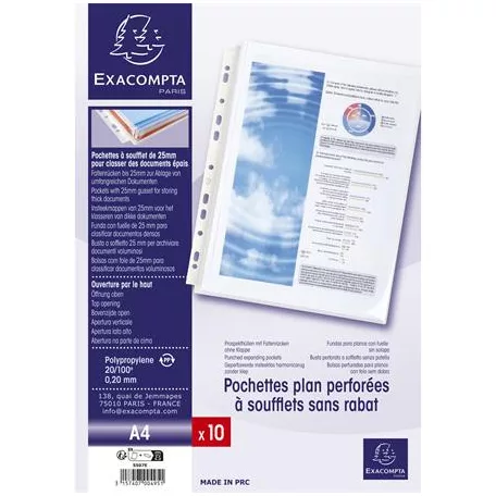 EXACOMPTA Katalógustartó genotherm, lefűzhető, A4, PP, EXACOMPTA