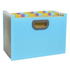   EXACOMPTA Harmonika irattartó, A4, PP, 24 rekeszes, EXACOMPTA "Pop'NCo", ciánkék