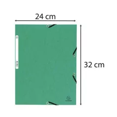 EXACOMPTA Gumis mappa, prespán, A4, EXACOMPTA, zöld
