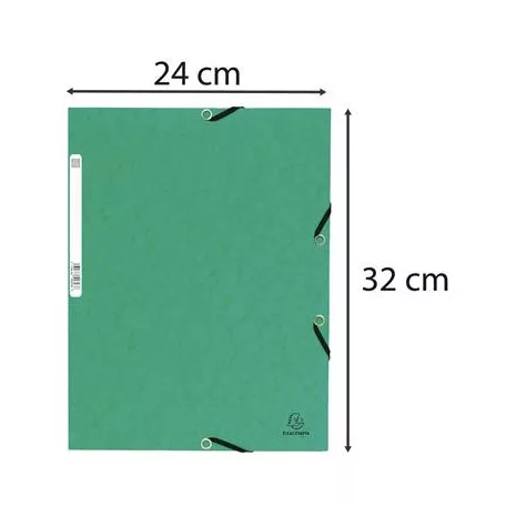 EXACOMPTA Gumis mappa, prespán, A4, EXACOMPTA, zöld