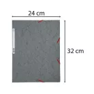 EXACOMPTA Gumis mappa, prespán, A4, EXACOMPTA, sötét szürke