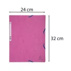 EXACOMPTA Gumis mappa, prespán, A4, EXACOMPTA, rózsaszín