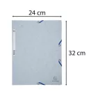 EXACOMPTA Gumis mappa, prespán, A4, EXACOMPTA, szürke