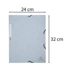 EXACOMPTA Gumis mappa, prespán, A4, EXACOMPTA, szürke