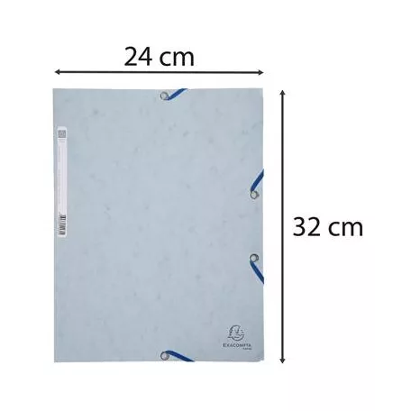 EXACOMPTA Gumis mappa, prespán, A4, EXACOMPTA, szürke