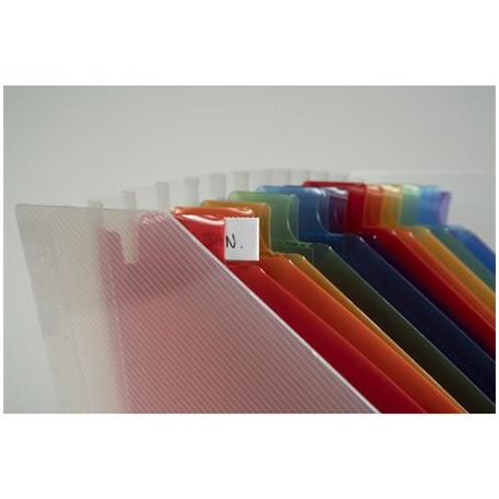 EXACOMPTA Harmonika iratpapucs, 265x325 mm, PP, 12 rekeszes, EXACOMPTA, színes