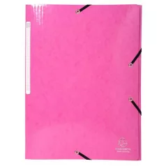   EXACOMPTA Gumis mappa, karton, A4, EXACOMPTA "Iderama", pink
