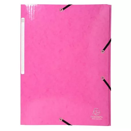 EXACOMPTA Gumis mappa, karton, A4, EXACOMPTA "Iderama", pink