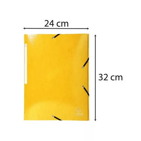 EXACOMPTA Gumis, mappa, karton, A4, EXACOMPTA "Iderama", sárga
