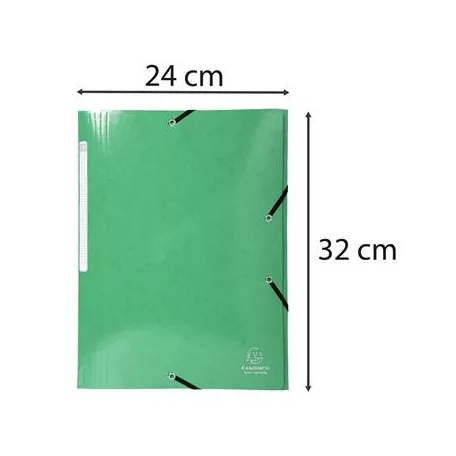 EXACOMPTA Gumis, mappa, karton, A4, EXACOMPTA "Iderama", sötét zöld