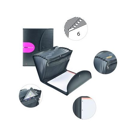 EXACOMPTA Konferencia mappa, A4, PP, patentos, EXACOMPTA "ExaFolio®", fekete