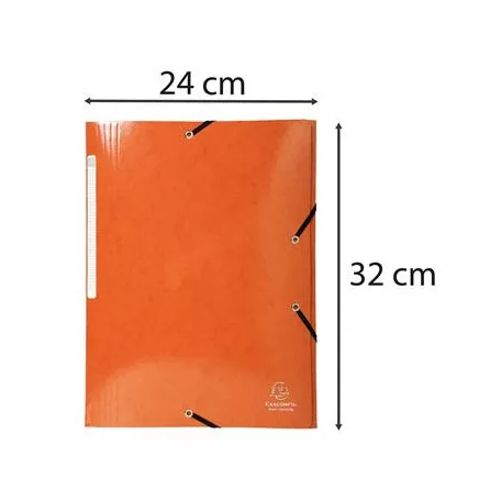 EXACOMPTA Gumis mappa, karton, A4, EXACOMPTA "Iderama", narancs