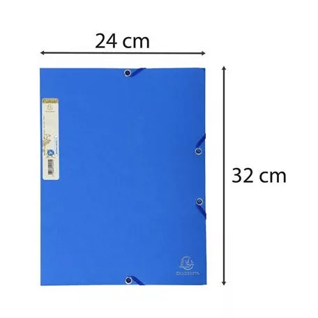 EXACOMPTA Gumis mappa, karton, A4, EXACOMPTA "Forever®", kék
