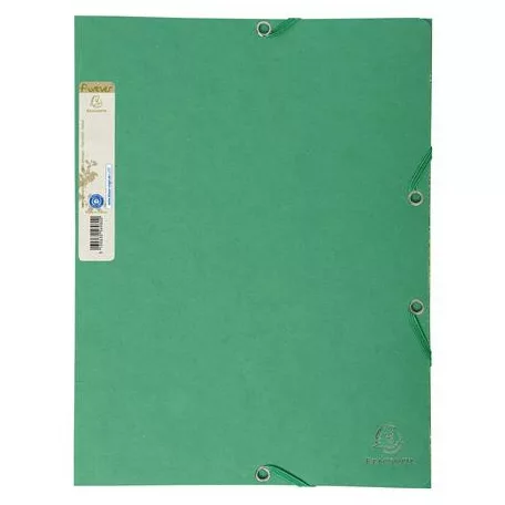 EXACOMPTA Gumis mappa, karton, A4, EXACOMPTA "Forever®", zöld