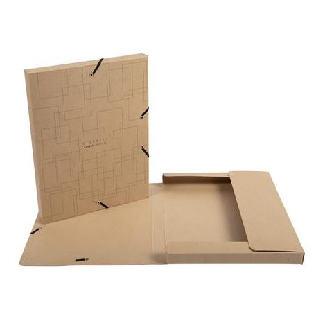 EXACOMPTA Gumis mappa, karton, A4, 25 mm, EXACOMPTA "Eterneco", vegyes minta