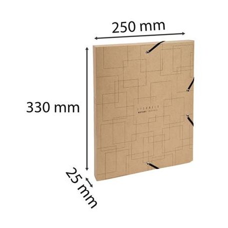 EXACOMPTA Gumis mappa, karton, A4, 25 mm, EXACOMPTA "Eterneco", vegyes minta